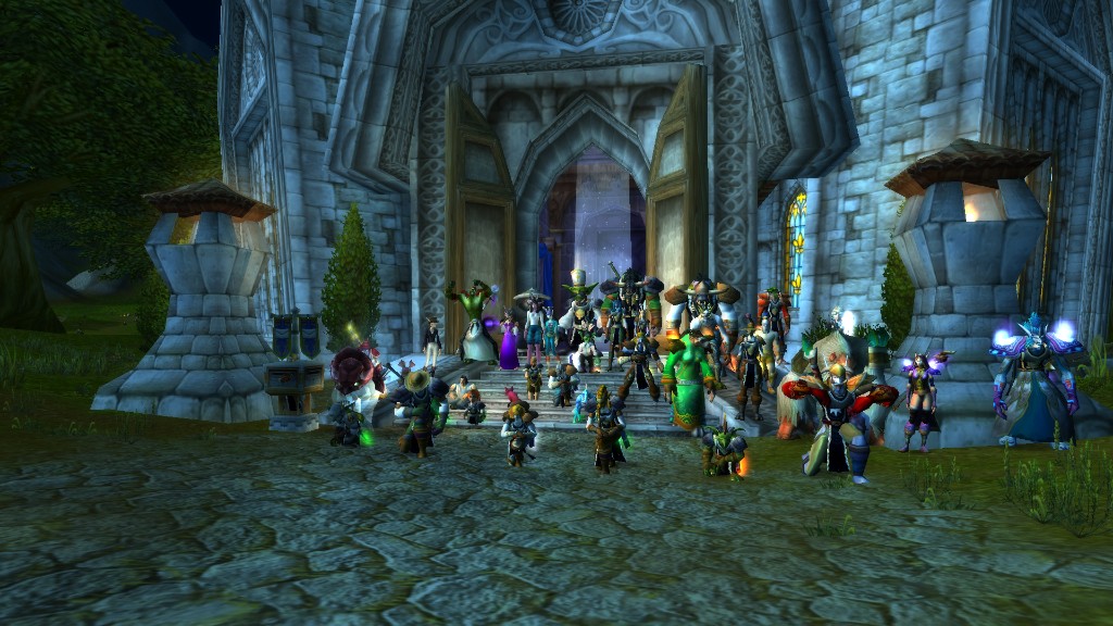 The Level One Lunatic community gathered in game