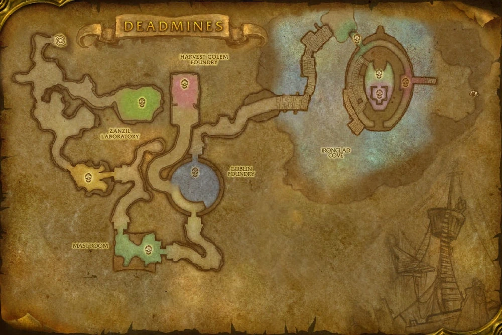 The Deadmines dungeon map