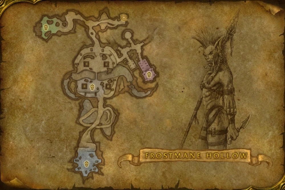Frostmane Hollow dungeon map